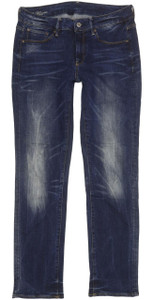 G-Star Controur Women Blue Straight Slim Stretch Jeans W29 L30 (95907)