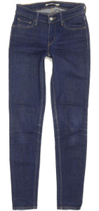 Levi's 710 Super Women Blue Skinny Slim Stretch Jeans W27 L29 (95912)