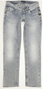 G-Star Attacc Women Blue Straight Slim Stretch Jeans W27 L28 (96237)