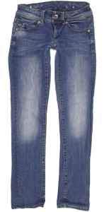 G-Star Midge Saddle Women Blue Straight Slim Stretch Jeans W26 L30 (96398)