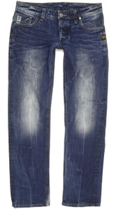 G-Star Attacc Low Men Blue Straight Slim Jeans W31 L32 (96841)