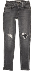 Levi's 721 Women Charcoal Skinny Slim Stretch Jeans W26 L29 (96771)