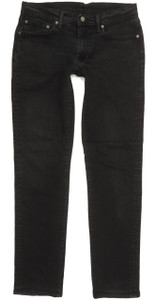 Levi's 511 Men Black Straight Slim Stretch Jeans W32 L32 (96978)