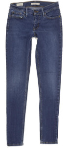 Levi's 710 Super Women Blue Skinny Slim Stretch Jeans W28 L29 (97146)