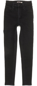 Levi's Mile Black Skinny Slim Stretch Jeans High Waisted W26 L28 (97480)