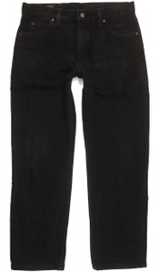 Lee Portland Men Black Straight Regular Jeans W36 L31 (98043)
