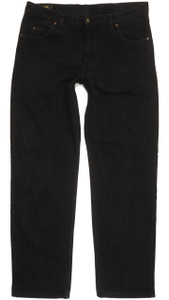 Lee Brooklyn Men Black Straight Regular Jeans W39 L34 (98063)