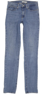 Levi's Slimming Women Blue Straight Slim Stretch Jeans W27 L34 (98315)