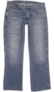 Wrangler Men Blue Straight Regular Jeans W34 L33 (99301)