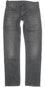 Levi's 504 Men Grey Straight Regular Stretch Jeans W31 L33 (99354)