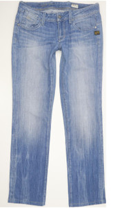 G-Star Elect Women Blue Straight Slim Stretch Jeans W30 L31 (99389)