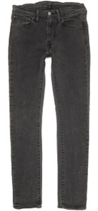 Levi's 519 Men Black Skinny Slim Stretch Jeans W30 L30 (99790)