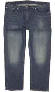 Levi's 505 Men Blue Straight Regular Stretch Jeans W38 L29 (100404)