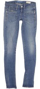 G-Star 3301 Women Blue Skinny Slim Jeans W26 L34 (100325)