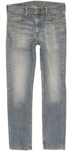 Levi's 511 Men Blue Straight Slim Stretch Jeans W30 L30 (100360)