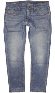 G-Star 3301 Men Blue Straight Slim Jeans W36 L31 (100221)