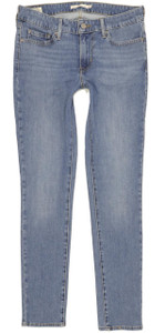 Levi's 711 Women Blue Skinny Slim Stretch Jeans W28 L30 (100653)
