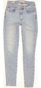 Levi's 721 Women Blue Skinny Slim Stretch Jeans W27 L30 (100879)