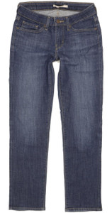 Levi's 712 Women Blue Straight Slim Stretch Jeans W27 L29 (101495)