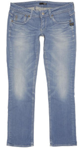 G-Star Women Blue Straight Slim Stretch Jeans W28 L29 (101475)