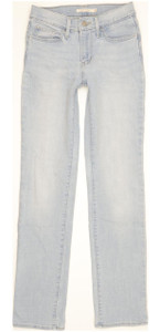 Levi's Slimming Women Blue Straight Slim Stretch Jeans W26 L31 (101549)
