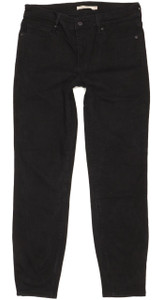 Levi's 714 Women Black Skinny Slim Stretch Jeans W29 L28 (101719)
