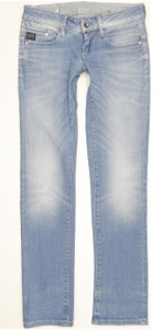 G-Star Midge Women Blue Straight Slim Stretch Jeans W27 L32 (101765)