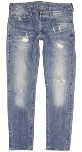 G-Star 3301 Men Blue Straight Slim Stretch Jeans W31 L31 (101981)