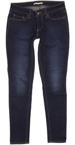 Levi's 711 Women Blue Skinny Slim Stretch Jeans W29 L30 (102403)