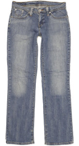 Levi's 524 Women Blue Straight Slim Stretch Jeans W30 L32 (102484)