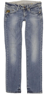 G-Star Midge Women Blue Straight Slim Stretch Jeans W28 L31 (103084)