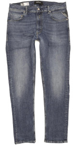 Replay Mickym Men Blue Tapered Slim Stretch Jeans W34 L30 (103271)