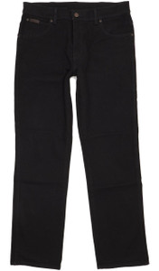 Wrangler Texas Men Black Straight Regular Stretch Jeans W33 L32 (103537)