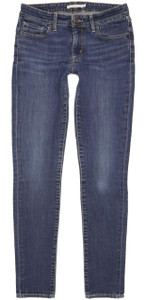 Levi's 711 Women Blue Skinny Slim Stretch Jeans W29 L32 (103686)