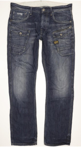 G-Star Nattacc Men Blue Straight Regular Jeans W34 L32 (103958)