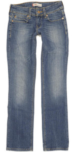 Levi's 470 Women Blue Straight Slim Stretch Jeans W27 L31 (104061)