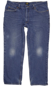 Lee Men Blue Straight Regular Jeans W40 L30 (104009)