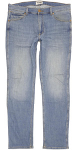 Wrangler Greensboro Men Blue Straight Regular Stretch Jeans W34 L33 (104119)