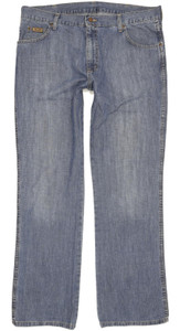 Wrangler Men Blue Straight Regular Jeans W38 L34 (104058)