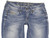 G-Star Reese Women Blue Straight Slim Jeans W26 L32 (92647)