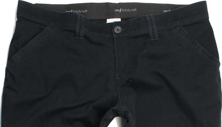 Lee Pants Black Straight Stretch Jeans High Waisted W40 L30 image 1