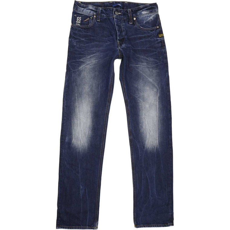 G-Star Attacc Men Blue Straight Regular Jeans W31 L34 (78808)