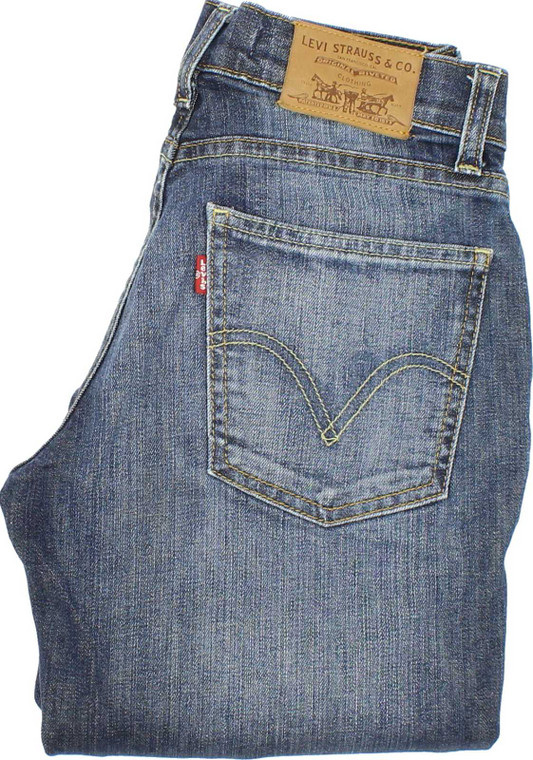 Levi's 528 Womens Blue Straight Stretch Jeans W26 L32 image 1