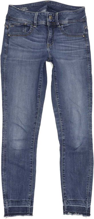 G-Star Lynn-B Mid Ankle Women Blue Skinny Slim Stretch Jeans W28 L32 (85375)