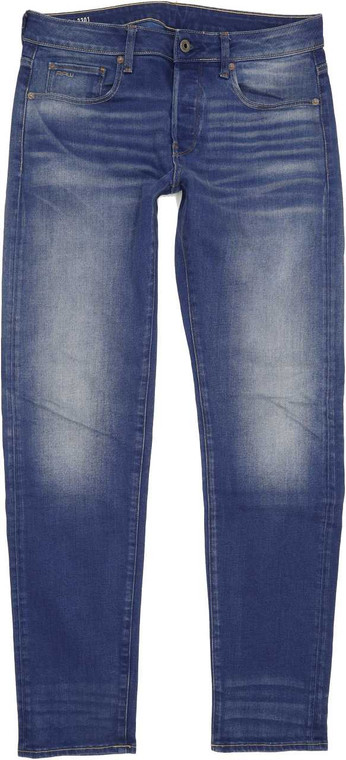 G-Star 3301 Men Blue Straight Slim Stretch Jeans W31 L33 (85574)