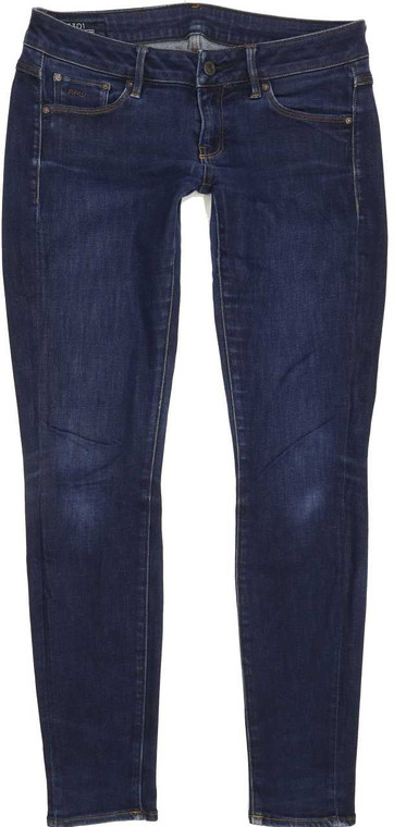 G-Star 3301 Low Super Women Blue Skinny Slim Jeans W29 L30 (85732)