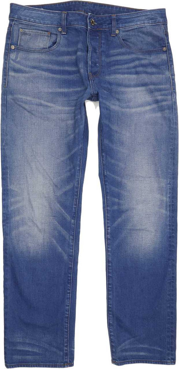 G-Star 3301 Men Blue Straight Slim Stretch Jeans W33 L31 (85891)