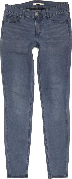 Levi's 710 Super Women Blue Skinny Slim Stretch Jeans W29 L30 (86257)
