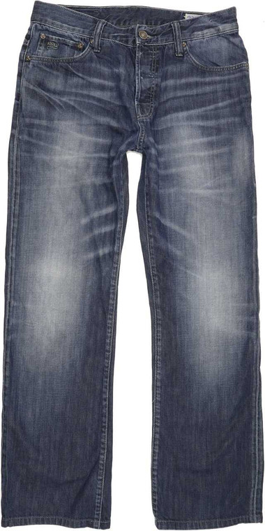 G-Star 3301 Men Blue Straight Loose Jeans W32 L31 (86275)
