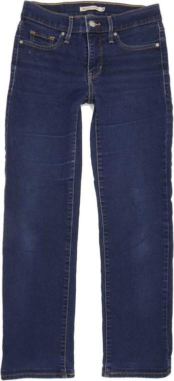 Levi's 314 Shaping Women Blue Straight Slim Stretch Jeans W26 L27 (86992)